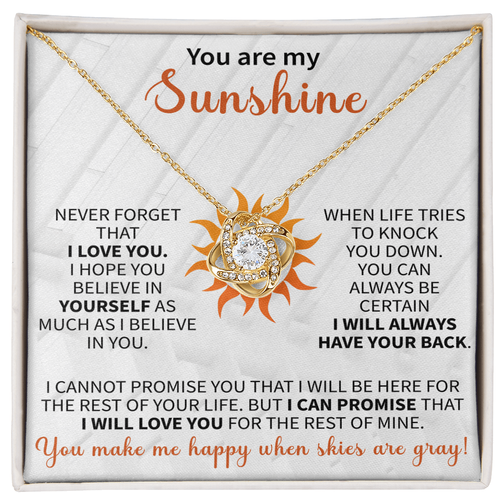 You are My Sunshine Necklace, Inspirational Sunshine Sunflower Necklaces Sunflower Pendant for Mom Girlfriend Sister Wife Daughter - Beauty Belliss